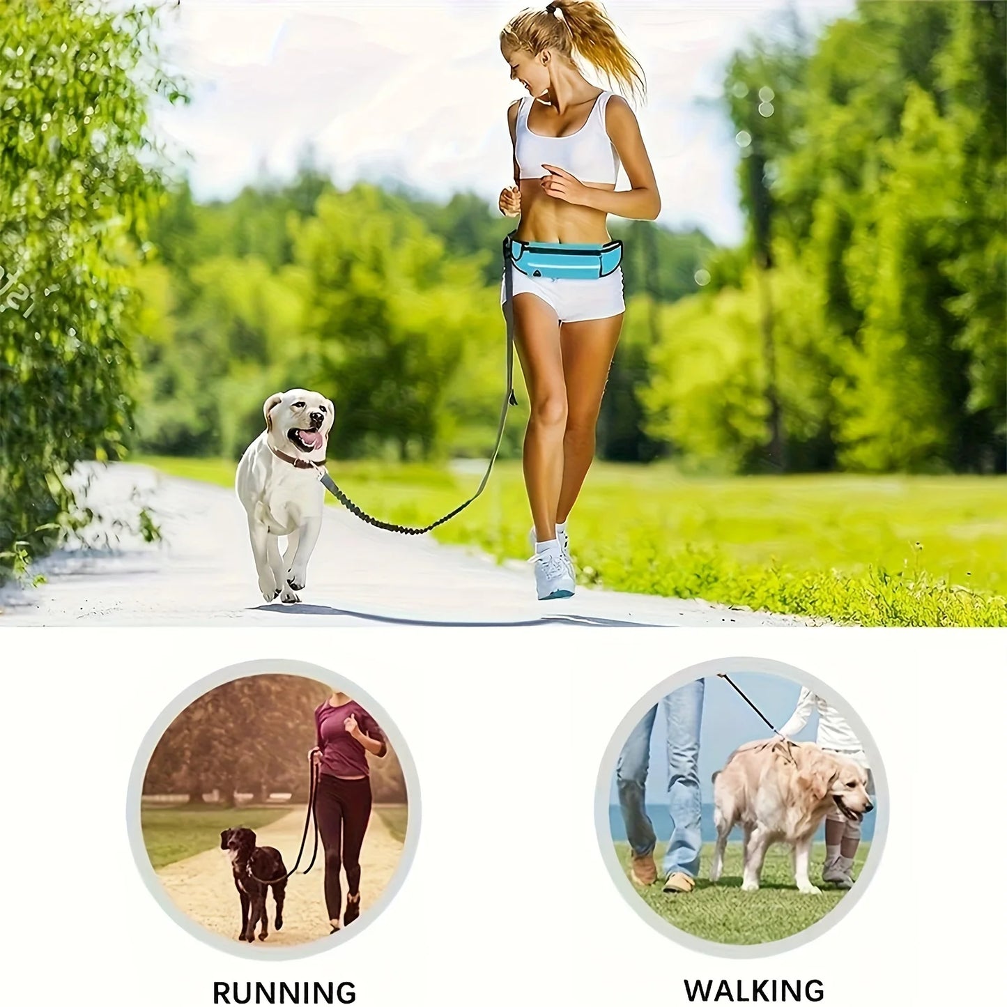 Hands-Free Dog Leash - Chest Strap