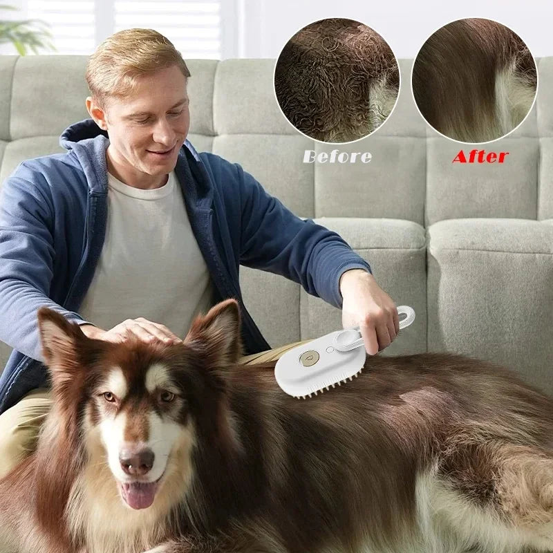 3-in-1 Steam Grooming Brush