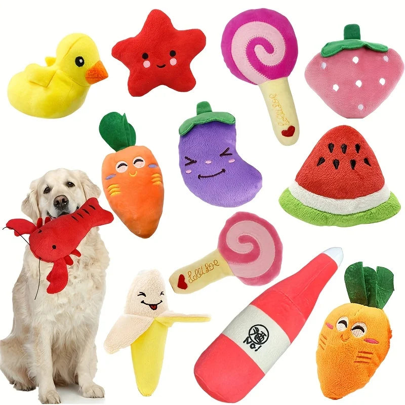 Plush Puppy Teething Toys (10-Pack)