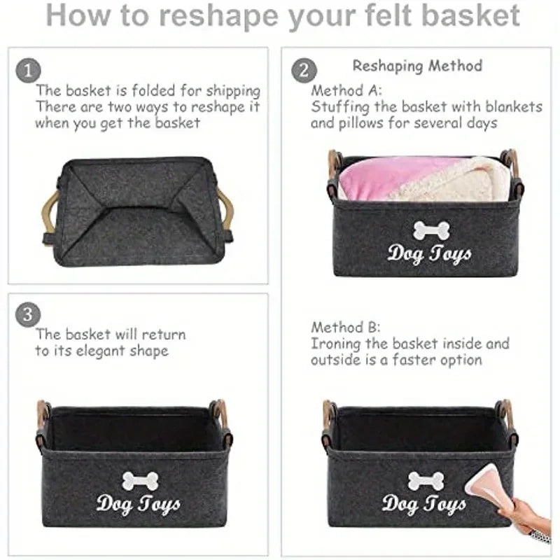 Felt Toy Storage Basket
