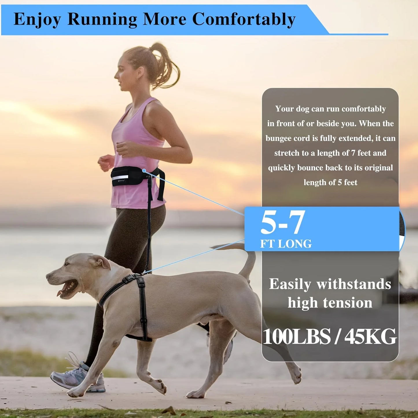 Hands-Free Dog Leash - Chest Strap